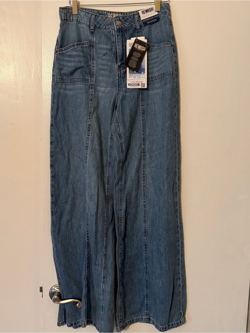 Rewash Denim Wide Leg Effortless Jeans Hight Rise NWT